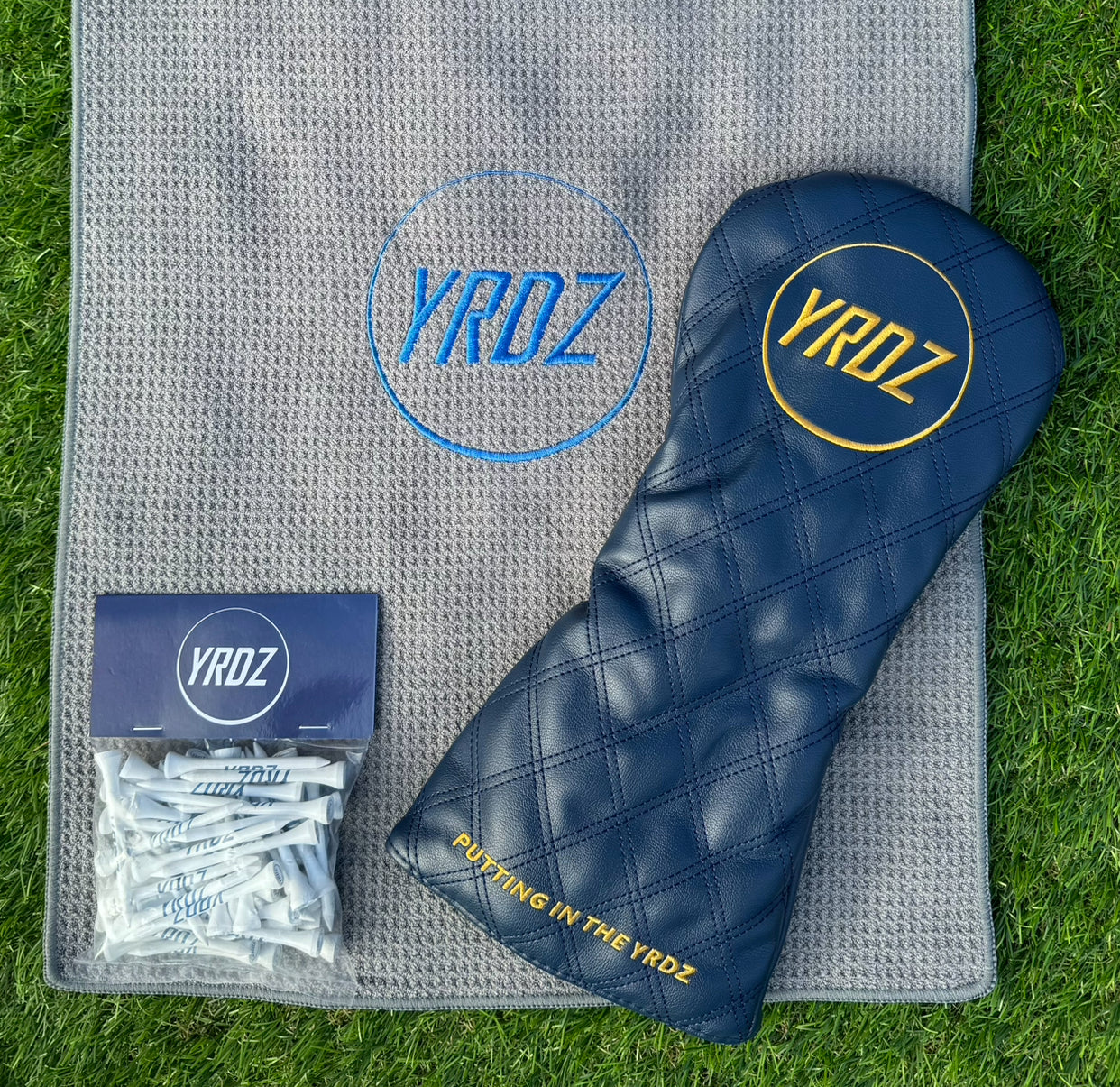 YRDZ Head Cover, Towel & Tees Combo Saver