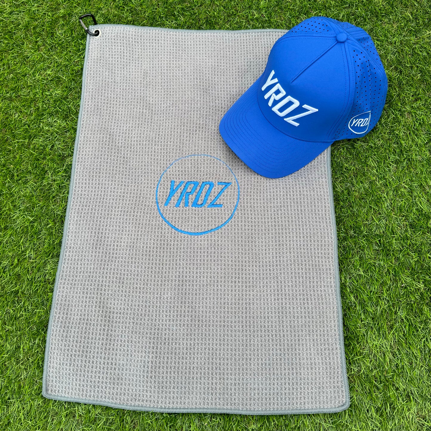 YRDZ Grey Towel & Blue Hat Combo Saver