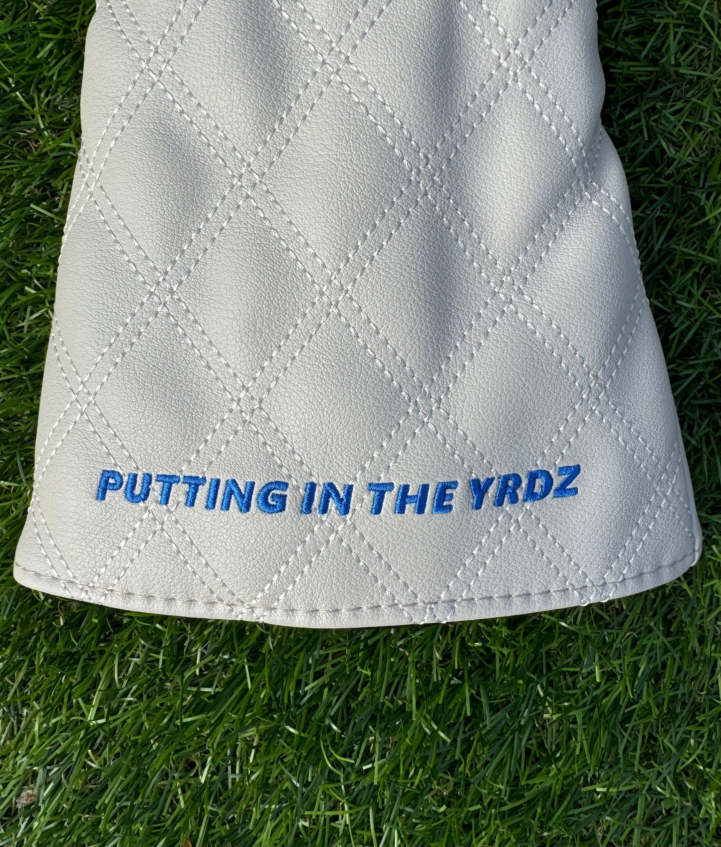YRDZ Blue Golf Hat & White Head Cover Combo Saver