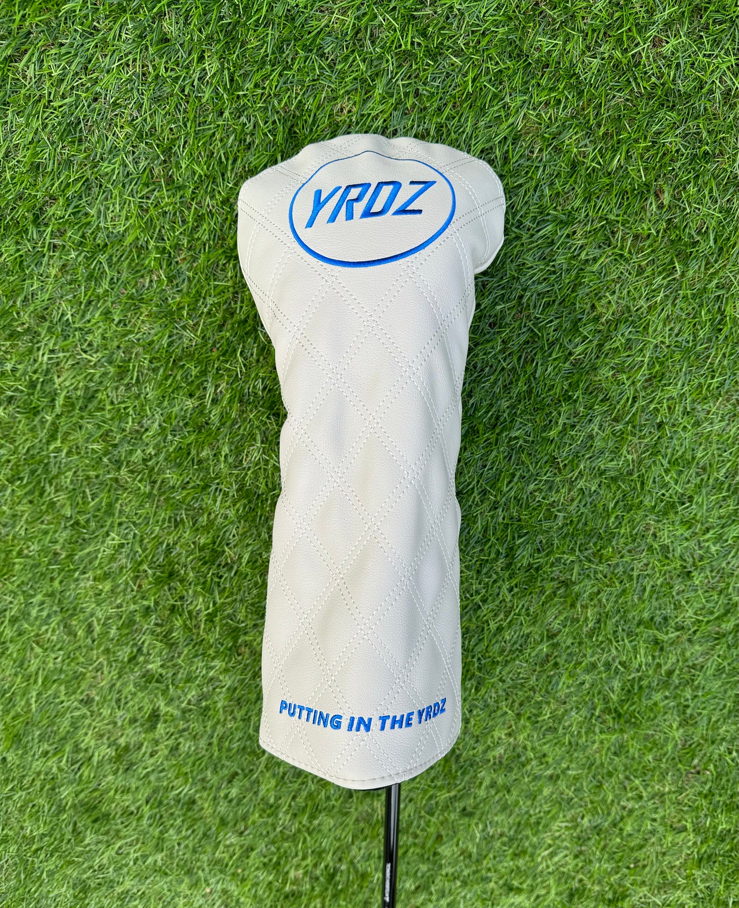 YRDZ Blue Golf Hat & White Head Cover Combo Saver