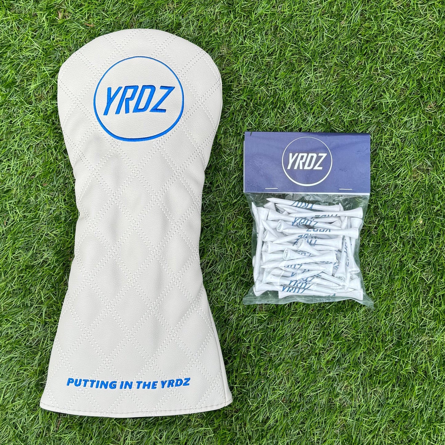 YRDZ Head Cover & Tees Combo Saver-White